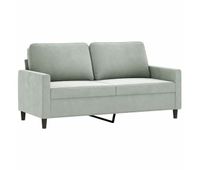 sofa de 2 plazas - sofa de salon - sofa moderno de terciopelo gris claro 140 cm