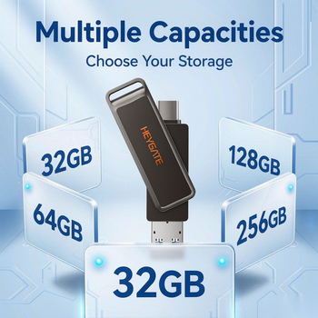 Memoria USB 3.2 y de tipo C con doble función OTG, 150 MB/s, 64 GB, 128 GB, 256 GB, para una transferencia rápida de datos, compatible con teléfonos inteligentes Android y ordenadores portátiles.