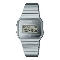 reloj casio vintage a700wev-7aef unisex con correa de acero inoxidable y resistencia al agua