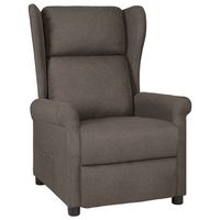 vidaxl sillon reclinable de tela marron