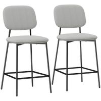 taburetes de bar 45x49x102 cm gris claro