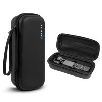 estuche de transporte puluz para dji osmo pocket 4 mini bolso de mano portatil de pu bolsa de accesorios de almacenamiento