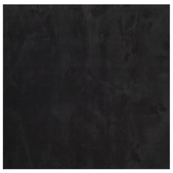 Alfombra De Pelo Corto Suave Lavable Huarte Negro 240x240 Cm Vidaxl