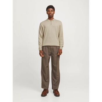 Jack & Jones Jersey 12268210 EMIL KNIT POLO-OATMEAL para hombre