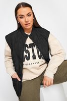 yours chaleco negro acolchado mujer curvy y tallas grandes yours