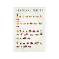 poster seasonal fruits sin marco - 30 x 40 cm