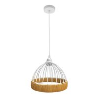 fabrilamp lampara de techo colgante gaston 1xe27 blanconatural 25d