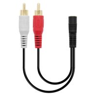 pccom essential cable adaptador audio jack 35 mm hembra a 2x rca 20cm