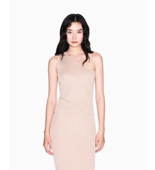 A|X Armani Exchange para mujer. XW001881AF11957M4014 Top Textura nude (M), Casual, Fiesta, Viscosa, Sin mangas / Tirantes