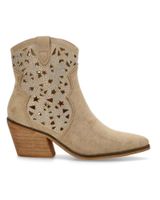 de etika botin de entretiempo con tacon para mujer 31120 color taupe