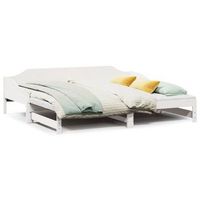 cama para adulto  cama individual  sofa cama nido madera maciza de pino blanco 90x200 cm