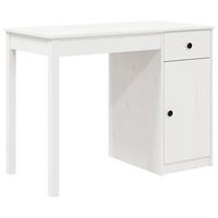 escritorio de madera maciza de pino blanco 100x50x75 cm vidaxl