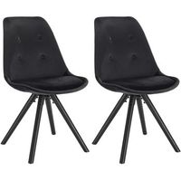2 sillas de comedor con asientos de terciopelo sillas de cocina con patas de madera negra