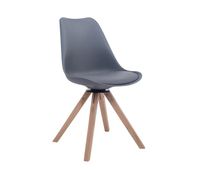 silla para visitas troyes square simil cuero gris 56x48x84 cm