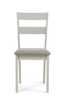 Chiltern Oak and Grey Dining Chairs with Fabric Seats - Grey