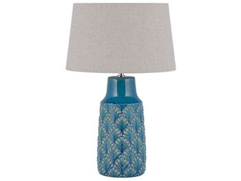 Lámpara de mesa  cerámica azul