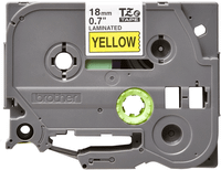 tze-641 laminated tape 18mm 8m black on yell ow