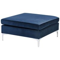 otomana de terciopelo azul marino reposapies patas metal cojin glamour evja