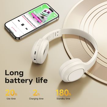 HOCO W46 auriculares inalámbricos Bluetooth 40MM altavoces música auriculares para deportes juegos diseño plegable auriculares portátiles sobre la oreja