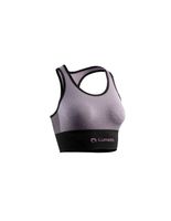 sujetador deportivo de trail lurbel venus top mujer lilanegro