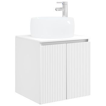 Vanidad Con Lavabo De Pared Blanco 49,5 X 44,5 X 66 Cm Vidaxl