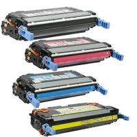 compatible multipack hp colour laserjet cp4005n printer toner cartridges 4 pack -cb400a