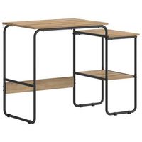 escritorio con almacenamiento roble artisan 100 x 50 x 75 cm vidaxl