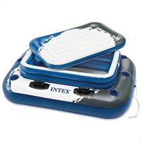 nevera hinchable flotante capacidad 45 l 97x122 cm azulblancogris