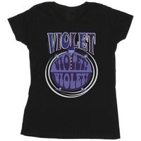 willy wonka camiseta violet turning violet para mujer