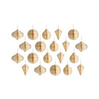 conjunto de 20 adornos de navidad colgantes para el arbol de papel en forma de panal 3d beige jolstra