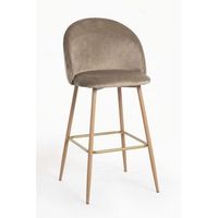 pack 6 taburetes vint terciopelo de terciopelo 1004643 cm - champan