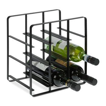 Botellero Metálico Para 9 Botellas Negro