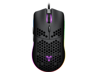 raton gaming - isy igm 4000 ultralight rgb por cable 7200 ppp scroll diseno de panal negro