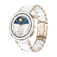 smartwatch huawei watch gt5 pro 42mm gps amoled blanco  correa titanio  ip69k resistente
