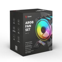 refrigeracion aire savio fan-01 120mm kit 4 ventiladores argb mando voz controlador
