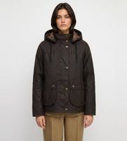 barbour para mujer lwx1594 chaqueta georgette wax marron oscuro m casual algodon