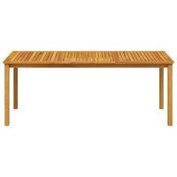 mesa de jardin  mesa de exterior madera maciza de acacia 200x100x74 cm