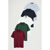 polo club polo pack 5 - rigby go polo ss vo bb-n-w-bg-g para hombre