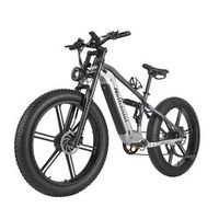 bicicleta de montana electrica nathaniel syr09 motor dual  neumaticos anchos de 26 plata