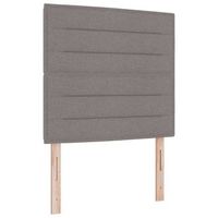 cama tipo box spring con cabecera taupe 80 x 200 cm tela
