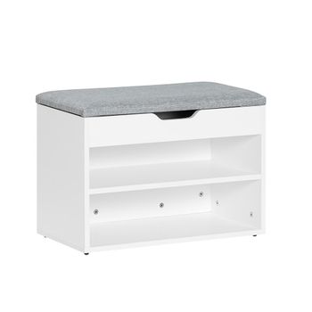 Banco zapatero 60 x 30 x 43 cm mdf gris