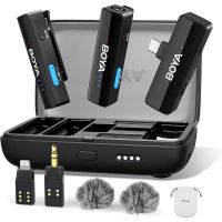 microfono boya boyalink 2 inalambrico 3 en 1 omnidireccional usb-ctrs con cancelacion de ruido