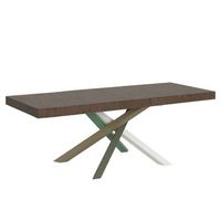 mesa extensible 200304x90 cm volantis premium patas nogal multicolor 4a