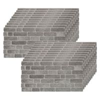 set de 20 paneles decorativos ladrillo gris urbano 100x50cm 10 m2
