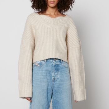 Rotate Birger Christensen Logo Cable-Knit Jumper - DK 44/UK 16