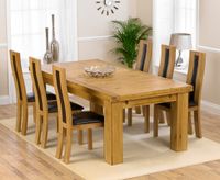 loire 230cm solid oak extending dining table with toronto chairs