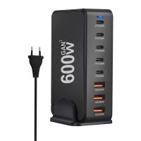 gan techbakeey ymx-600w cargador usb pd de 600w y 8 puertos5 usb-c  3 usb-a qc pd31 estacion de carga de escritorio