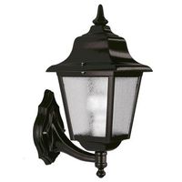dopo lighting - aplique de pared rob ip44 e27 mx 42w negro cristal mate