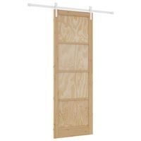 puerta corredera natural y blanco 83 x 232 cm vidaxl