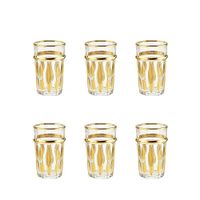 tazas de te doradas orientales - lote de 6